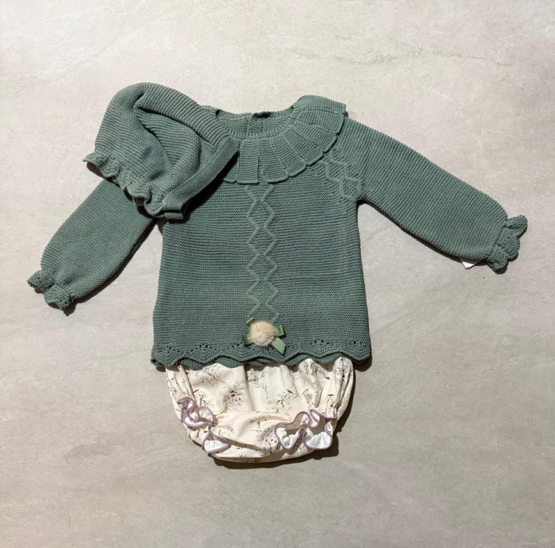 TRAJE 3P CANESÚ CUELLO DE PUNTO, CALZÓN ESTAMPADO, CAPOTA MARCA MAC ILUSIÓN - Imagen 2