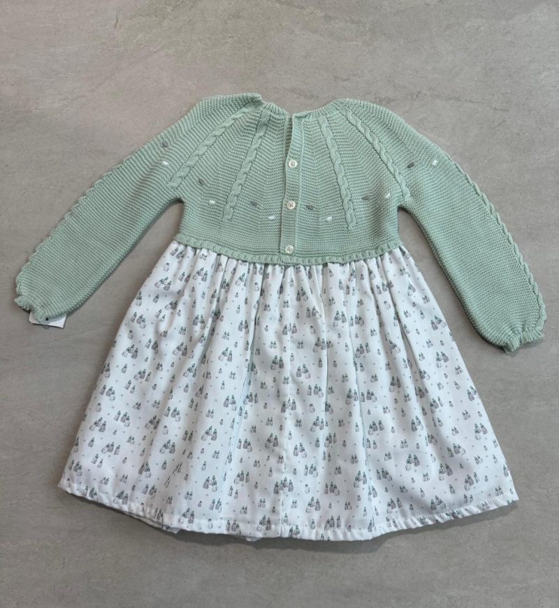 VESTIDO PUNTO TRENZAS Y TEJIDO VIELLA ESTAMPADA PINGUINOS MARCA MAC ILUSIÓN - Imagen 8