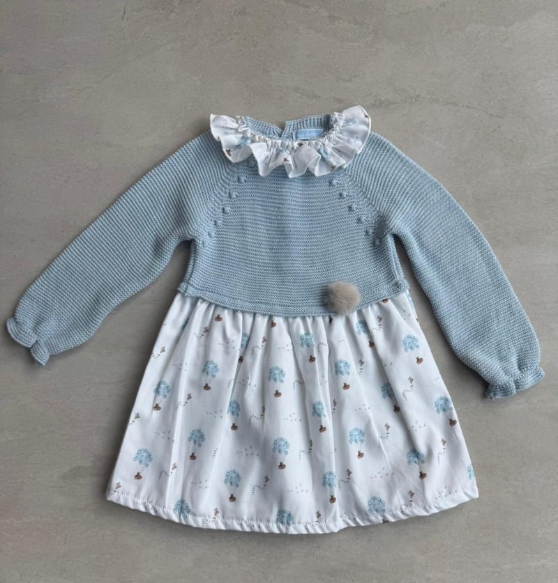 VESTIDO PUNTO TEJIDO ESTAMPADO OSO GLOBITOS MARCA MAC ILUSIÓN - Imagen 4