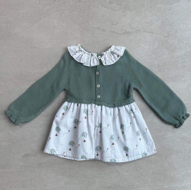 VESTIDO PUNTO TEJIDO ESTAMPADO OSO GLOBITOS MARCA MAC ILUSIÓN - Imagen 3