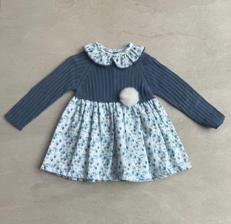 VESTIDO PUNTO Y TEJIDO ESTAMPADO BOSQUE ALPINO MARCA MAC ILUSIÓN - Imagen 3