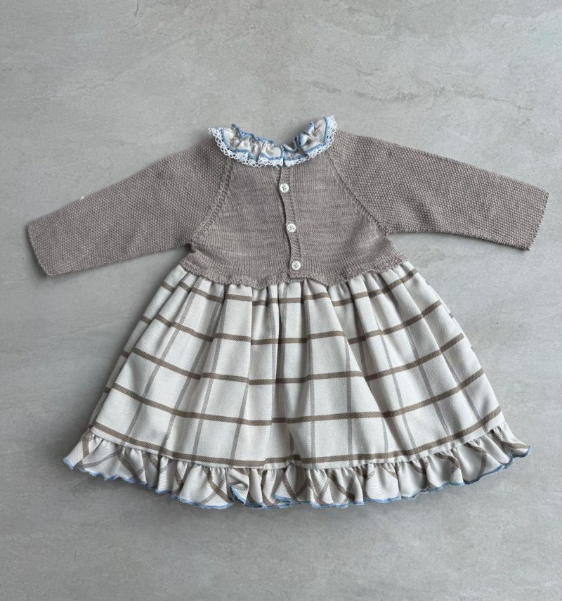VESTIDO PUNTO Y TEJIDO CUADROS ECO MARCA MAC ILUSIÓN - Imagen 3