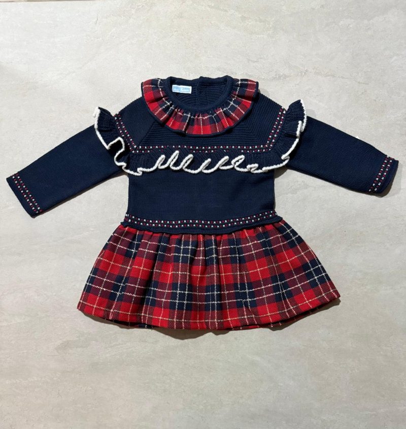 VESTIDO PUNTO Y TEJIDO TARTAN MARCA MAC ILUSIÓN - Imagen 2
