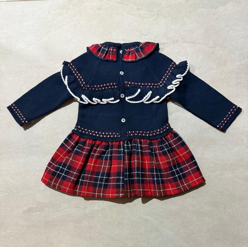 VESTIDO PUNTO Y TEJIDO TARTAN MARCA MAC ILUSIÓN - Imagen 3