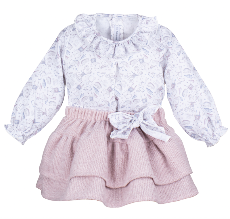Conjunto blusa y falda de pana Marca Calamaro - Imagen 2