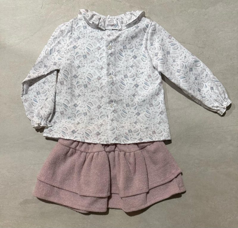 Conjunto blusa y falda de pana Marca Calamaro - Imagen 4