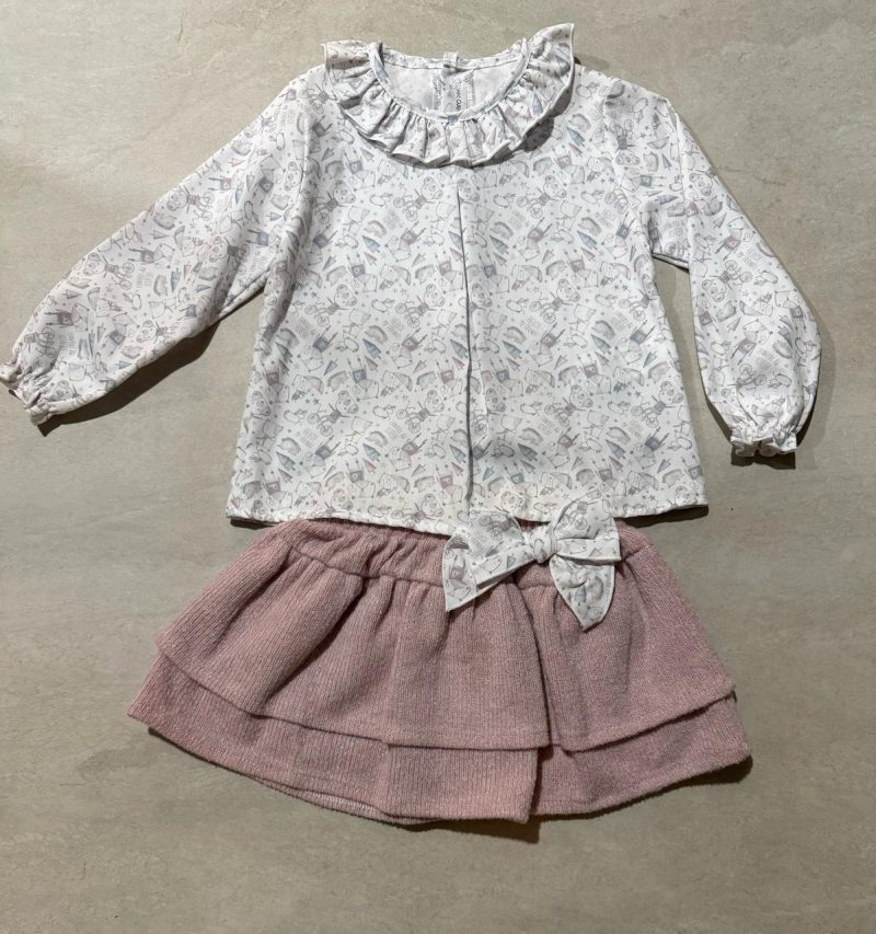 Conjunto blusa y falda de pana Marca Calamaro - Imagen 3