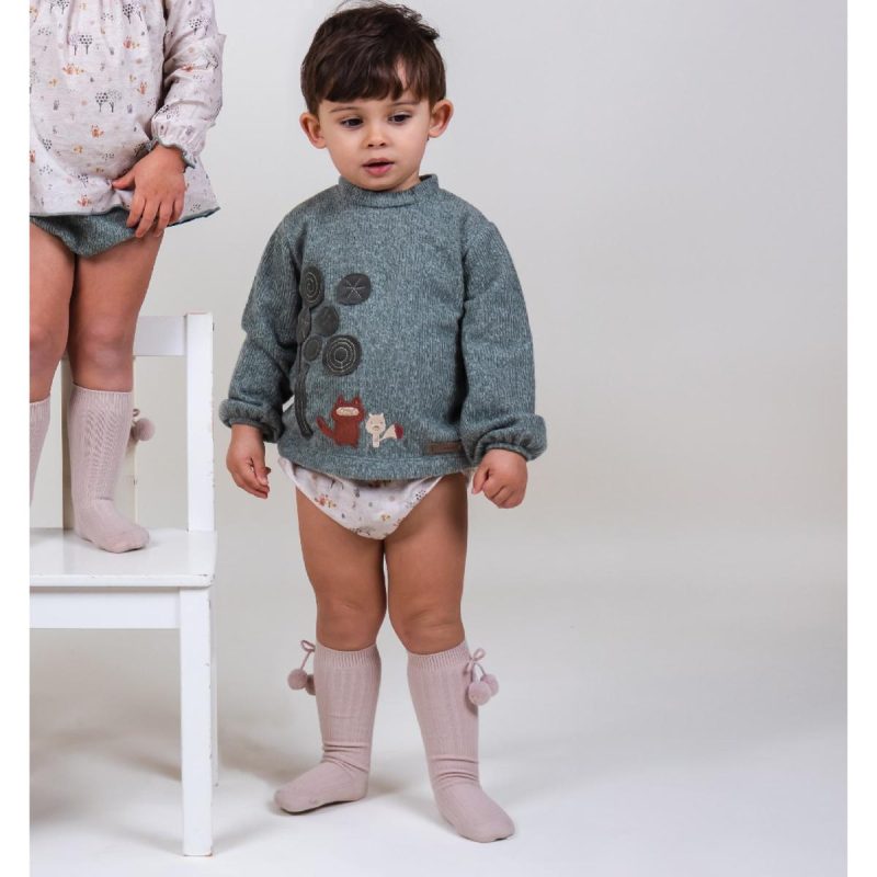 Conjunto jersey con cuello estampado y calzón Marca Calamaro - Imagen 2